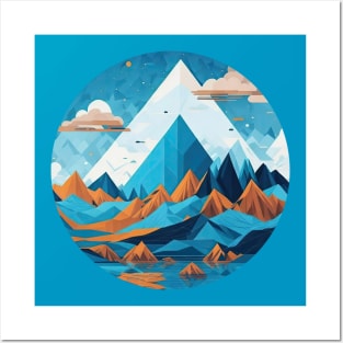 Geometric Mountains Posters and Art